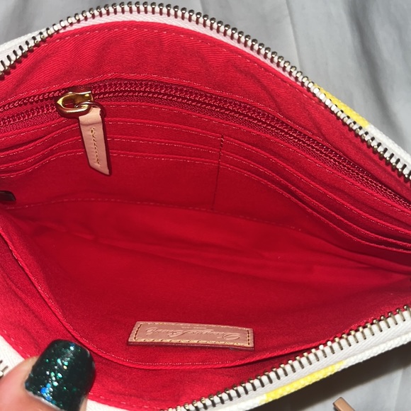 Dooney and Bourke Addison and Sammi yellow flowers clutch - Picture 5 of 7